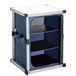 Bakaji Meubeltafel voor camping, picknick, inklapbaar, frame van metaal en stof, 3 planken, blauw