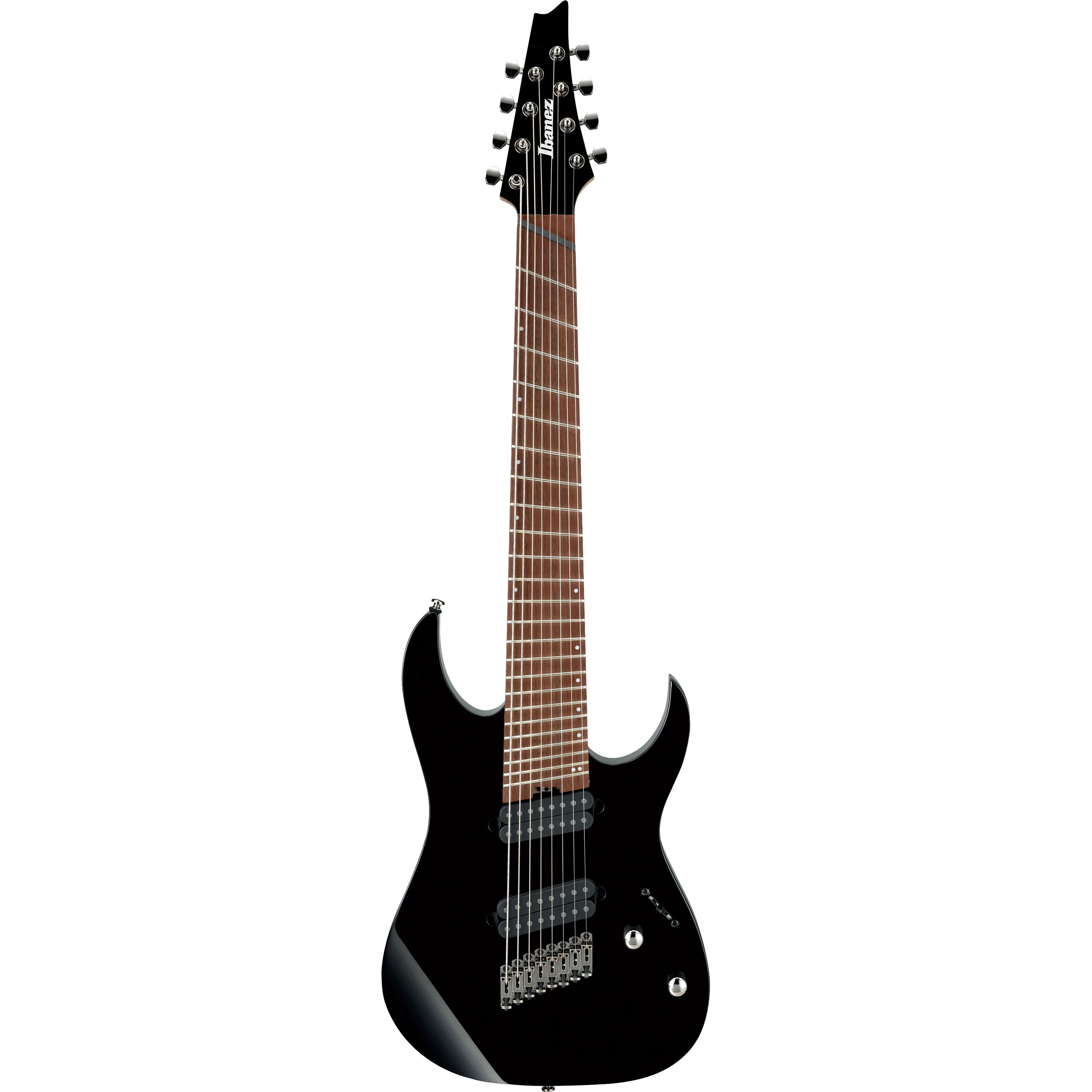 Ibanez RGMS8-BK - 8-String Multi Scale Electric Guitar - Black