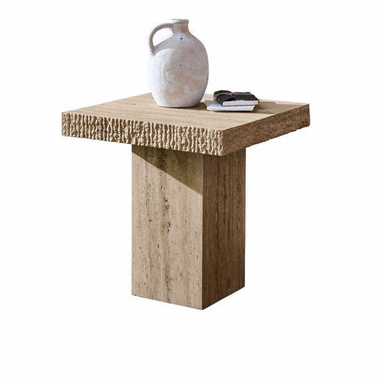 LOBERON Bijzettafel Gainsbury beige