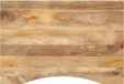 vidaXL Bureaublad met ronding 90x50x2,5 cm massief ruw mangohout