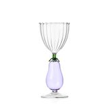 Ichendorf Milano Optische aubergine kelk, collectie Vegetables, 35 cl, borosilicaatglas, handgemaakt