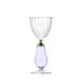 Ichendorf Milano Optische aubergine kelk, collectie Vegetables, 35 cl, borosilicaatglas, handgemaakt