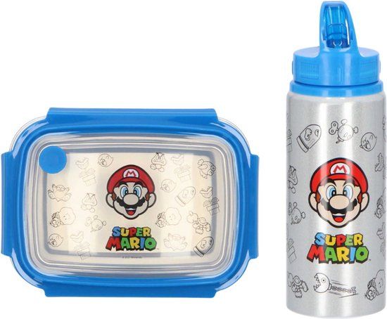 4KidsOnly Super Mario Lunchset - Aluminium