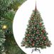 vidaXL Kunstkerstboom met 150 LED, standaard, groen, 150 cm, PE en PVC
