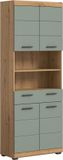 Xonox.Home Scout Kolomkast Artisan Eiken Imitatie Saliegroen 74x191x31 cm