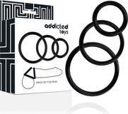 ADDICTED TOYS Rings Set For Penis Black