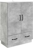 vidaXL Dressoir met lade Betongrijs 66 x 34,5 x 92 cm Bewerkt hout