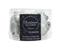 Decoris KSD Decoris 12 Glazen sterren 40 mm winter wit