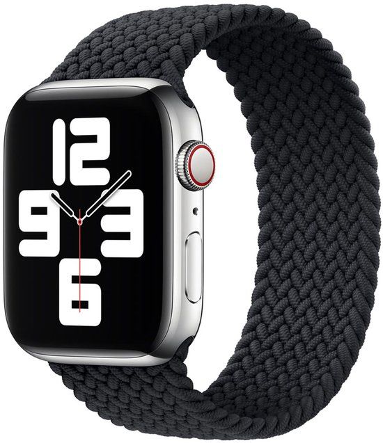 Apple Gevlochten solobandje voor de Apple Watch | 38/40/41/42 mm - Maat 9 - Charcoal