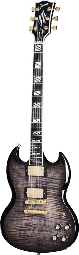 Gibson SG Supreme Translucent Ebony Burst - Double-cut elektrische gitaar