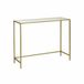 Vasagle LGT26G Table d'appoint Rectangulaire Verre Transparent Métal Or