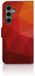B2Ctelecom Book Case pour Samsung Galaxy S24 FE Polygon Rouge
