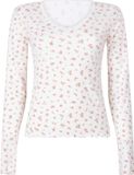 Hunkemöller Geribde pyjamatop Wit S