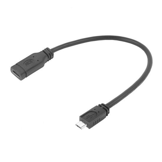 ACT USB Type-C female naar USB micro B 2.0 male adapterkabel 0,2m AC7464