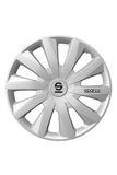 Sparco Wieldoppenset 15 inch (38,1 cm), model Milano zilver