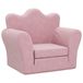 vidaXL Kinderslaapbank - zacht - pluche - roze