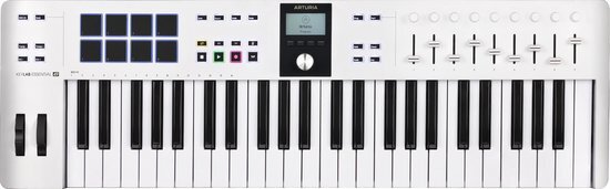 Arturia KeyLab Essential 49 mk3 White - MIDI controller, 49 toetsen, wit