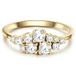 Glanzstücke München Damesring 925 Zilver Zirkonia Gold 58