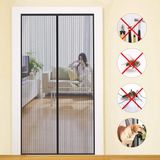 MYCARBON Magnetisch Vliegengordijn voor deur, 90x210cm, Zwart