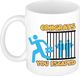 Bellatio Decorations Mok voor collega - blauw - you escaped - afscheid/pensioen - keramiek - 300 ml