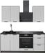 Vicco Eenpersoonskeuken Fame-Line, Wit Landhuis/Antraciet, 190 cm, WB Antraciet