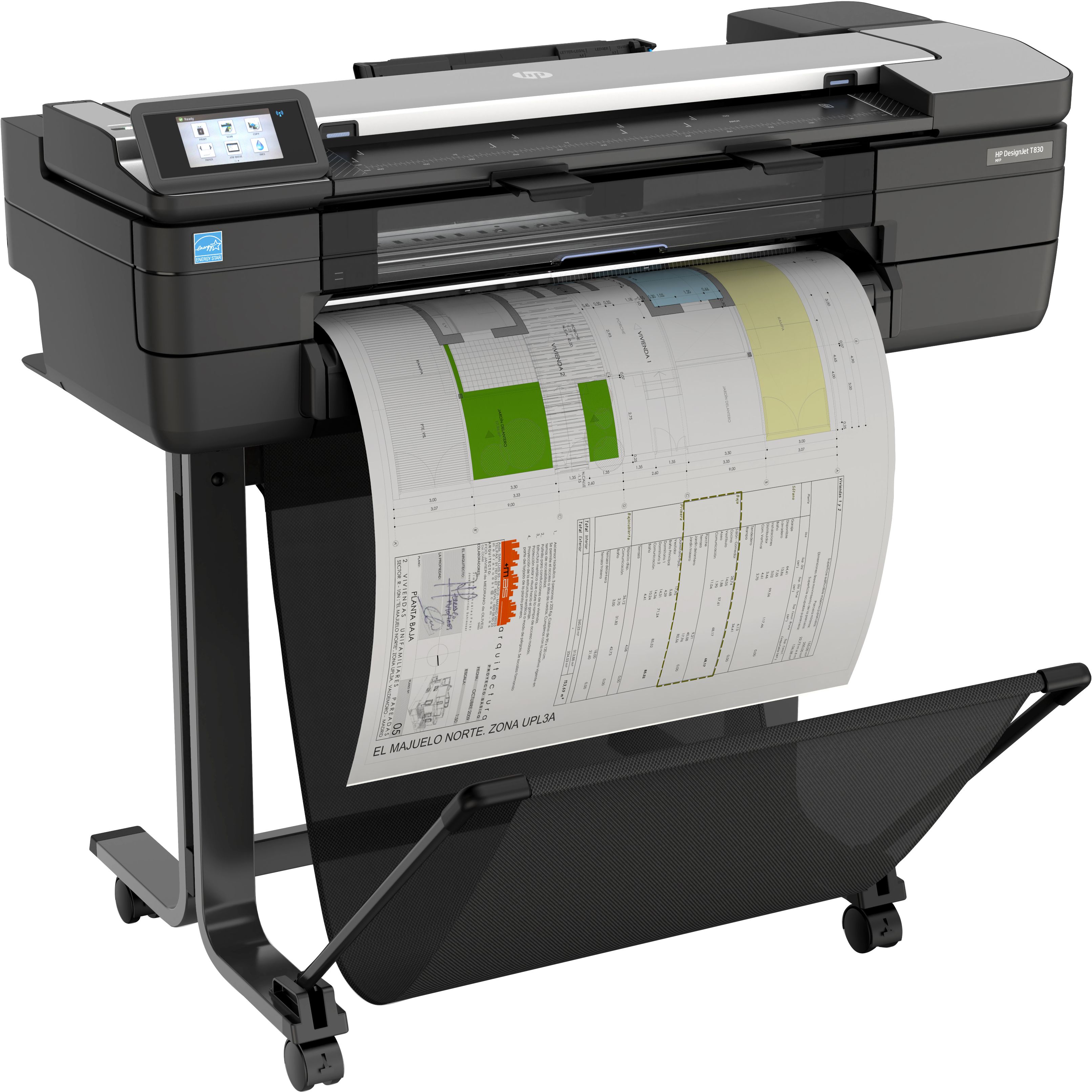 HP DesignJet T830 24-inch Multifunction Printer - Inkjet - A1, A2, A3, A4 - Color