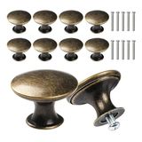 10 Vintage Ronde Lade Handvat Retro Pull Handgrepen Halve Cirkel Metalen Pull Handvat Kast Deur Ladeknop Antieke Bronzen Meubelknoppen