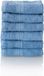 ALCLEAR comfort badstof handdoek set absorberend van 100% Ökotex katoen, badstof serie in 6 kleuren en 5 maten, kleur: jeansblauw, 6x gezichtsdoeken 30x30 cm