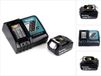 Makita Kit d'alimentation 18V avec 1x batterie BL1860B 6,0Ah + chargeur DC18RC