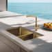 Pure.Sink Spoelbak 34+18 cm PVD goud grote bak links PEX341840-60
