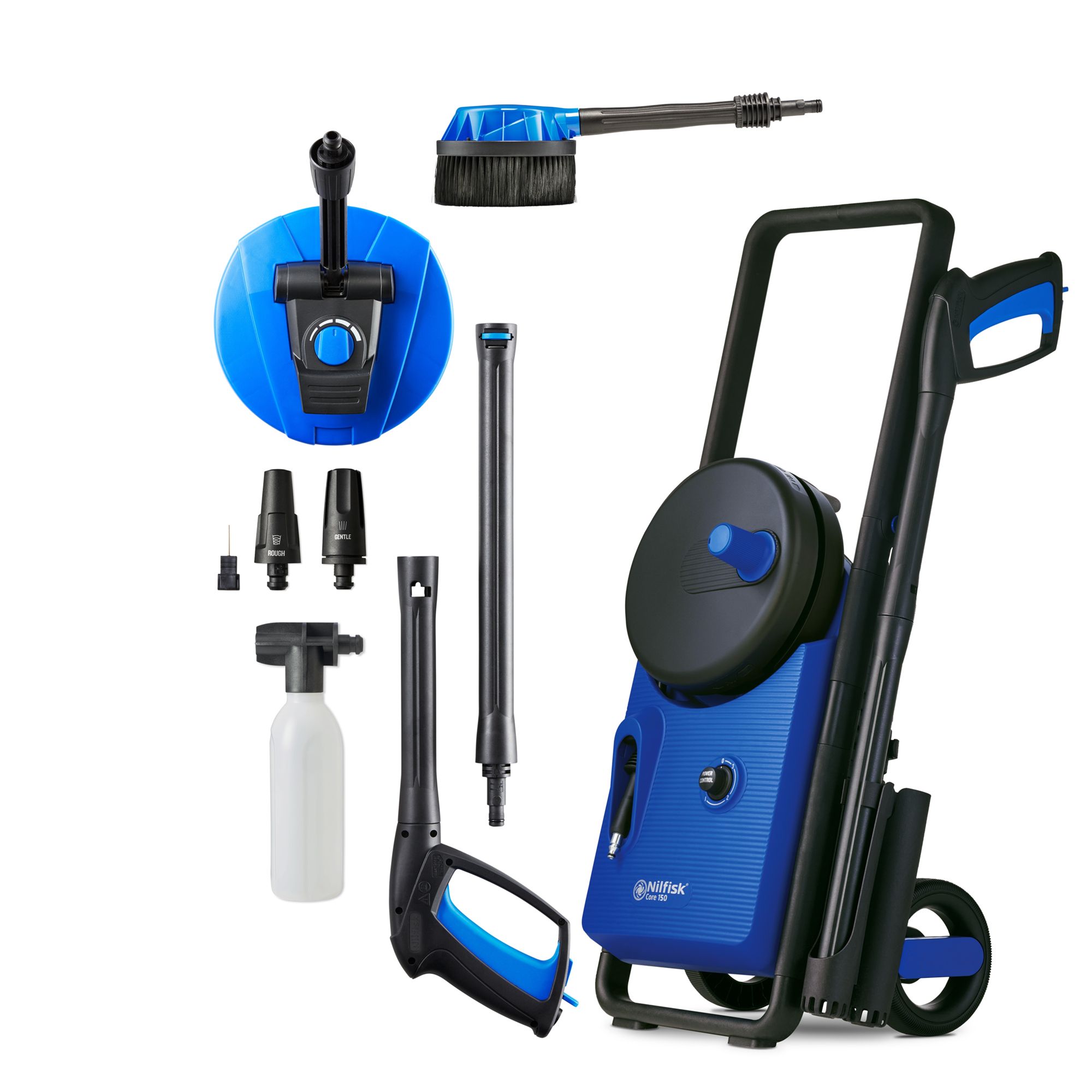 Nilfisk CORE 150-10 Hogedrukreiniger - 150 bar - 468 L/u - Compact - Elektrisch - Zwart/Blauw