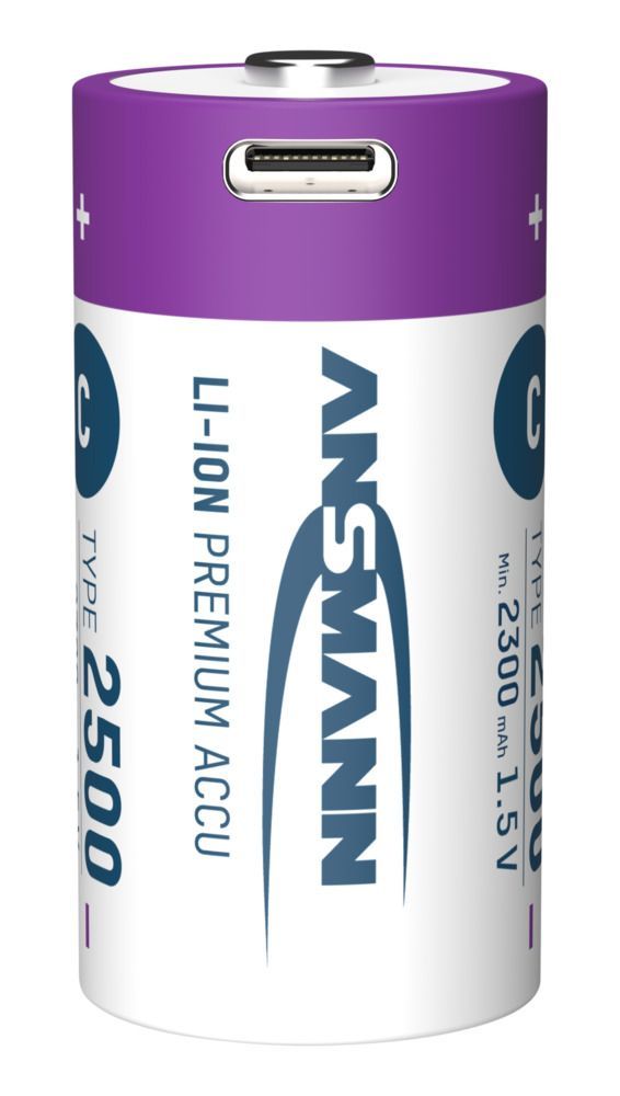 Ansmann C Li-Ion Rechargeable Batteries - 2300 mAh - 2 Pack