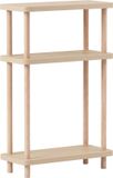 en.casa Staand rek Nampernu 62x40x18 cm met deur opbergvakken creme