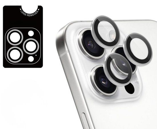 imoshion 2 Pack Camera lens protector voor de iPhone 16 Pro / 16 Pro Max - Wit / Titanium