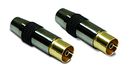 Metronic 419105 tv-stekker afgeschermd, zwart