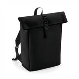 BagBase Matte PU Roll-Top Backpack - 12 Liter Black