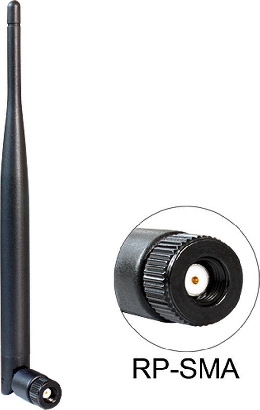 Delock - Modem/Router Antenne 5 dBi - Zwart - 88393