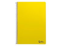 Liderpapel Notitieboek met spiraalbinding, A4, zachte omslag, 80 uur, 75 g, horizontaal, gelinieerd, met rand, geel