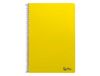 Liderpapel Notitieboek met spiraalbinding, A4, zachte omslag, 80 uur, 75 g, horizontaal, gelinieerd, met rand, geel