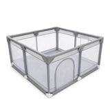 Eurocatch Play Pen XL - Babybox 150x180cm - Inklapbaar - Speelbox met Ademend Gaas - Veilig en Stevig - Inclusief Draagtas - Grijs