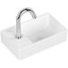 Villeroy & Boch Avento lavabo – 36x22x11 cm – céramique blanc brillant – trou de robinetterie à gauche – robinet chromé 4300s301
