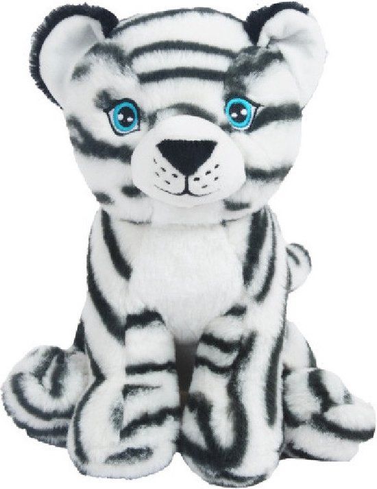Knuffeldier Tijger Samuel - 23 cm - Wit