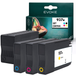 Evoke Compatible Ink for HP 937E Evomore HP937E 4X CMYK: Black, Cyan, Magenta, Yellow 128 ml 7450 Pages Officejet Pro 9110B 9120B 9122E 9125E 9128E 9130B 9130 9132E 9135E 9720E 9730E