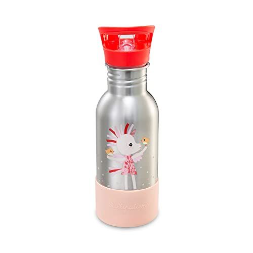Lilliputiens Happy Lena Drinkfles - 600ml - Rvs, Rood, Roze