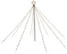 HI Vlaggenmast verlichting - LED piramide - H150 cm - 200 LED lampjes - Warm wit