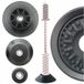 Schwarz Werkzeuge Bol PDR Zuignappen voor Drukloze Hamer - 60/120/150mm Rubber