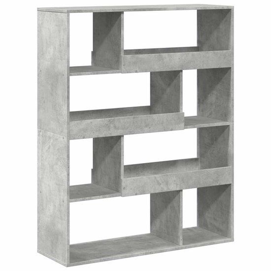 vidaXL Kamerscherm 100x33x125,5 cm Bewerkt Hout Betongrijs
