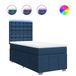 vidaXL Boxspringbed met matras, blauw, 100x200 cm, met stoffen bekleding