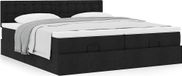 Maison Exclusive - Cadre de lit ottoman avec matelas, noir, 160x200 cm, textile