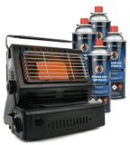 Merkloos Gaskachel draagbaar butaan - Verstelbare warmtestraler - Piezo-ontsteking - Compact